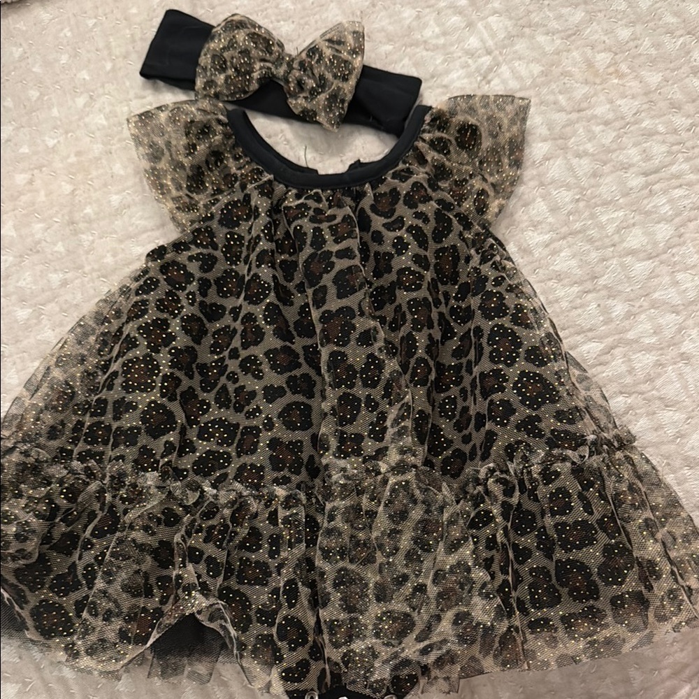 Baby Starters Leopard Dress with Bow